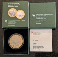 10 Fr. Gedenkmünze 2022 pp Morteratschgletscher Box