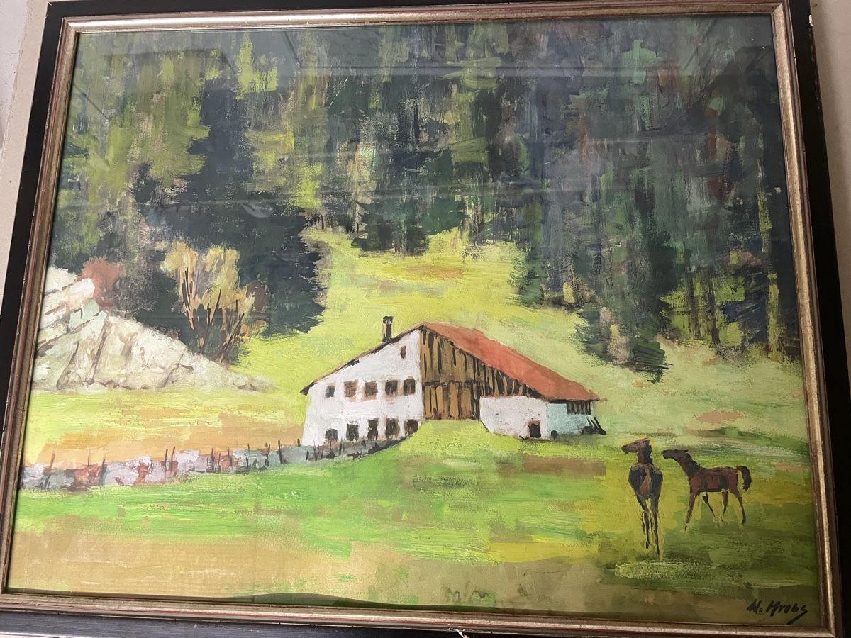 Gemälde: Walter Krebs, Mischtechnik 59x49cm – Gebraucht aus Hindelbank von chinok01