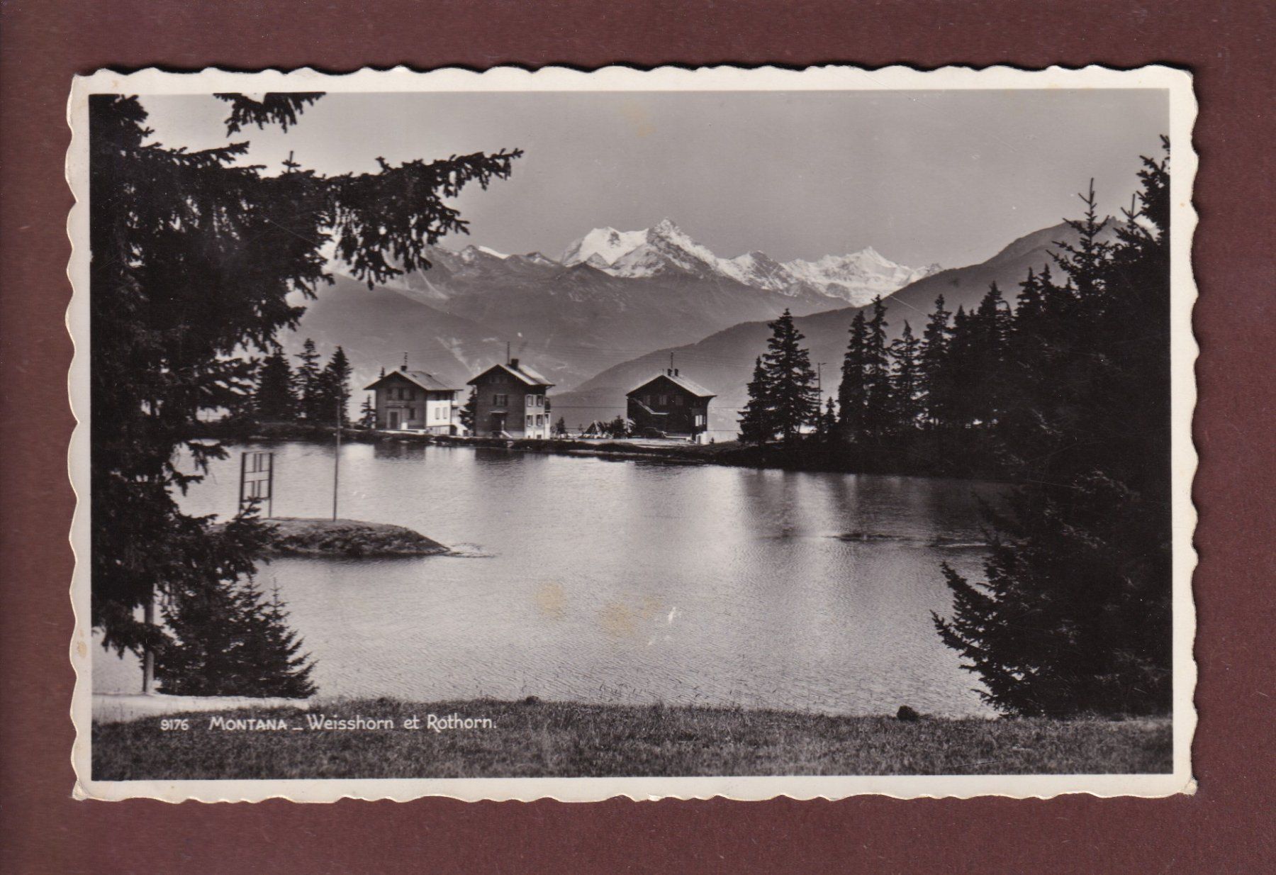 Cartoline postali: MONTANA - Lac - 1950 – Usato da Pully venduto da nicecards