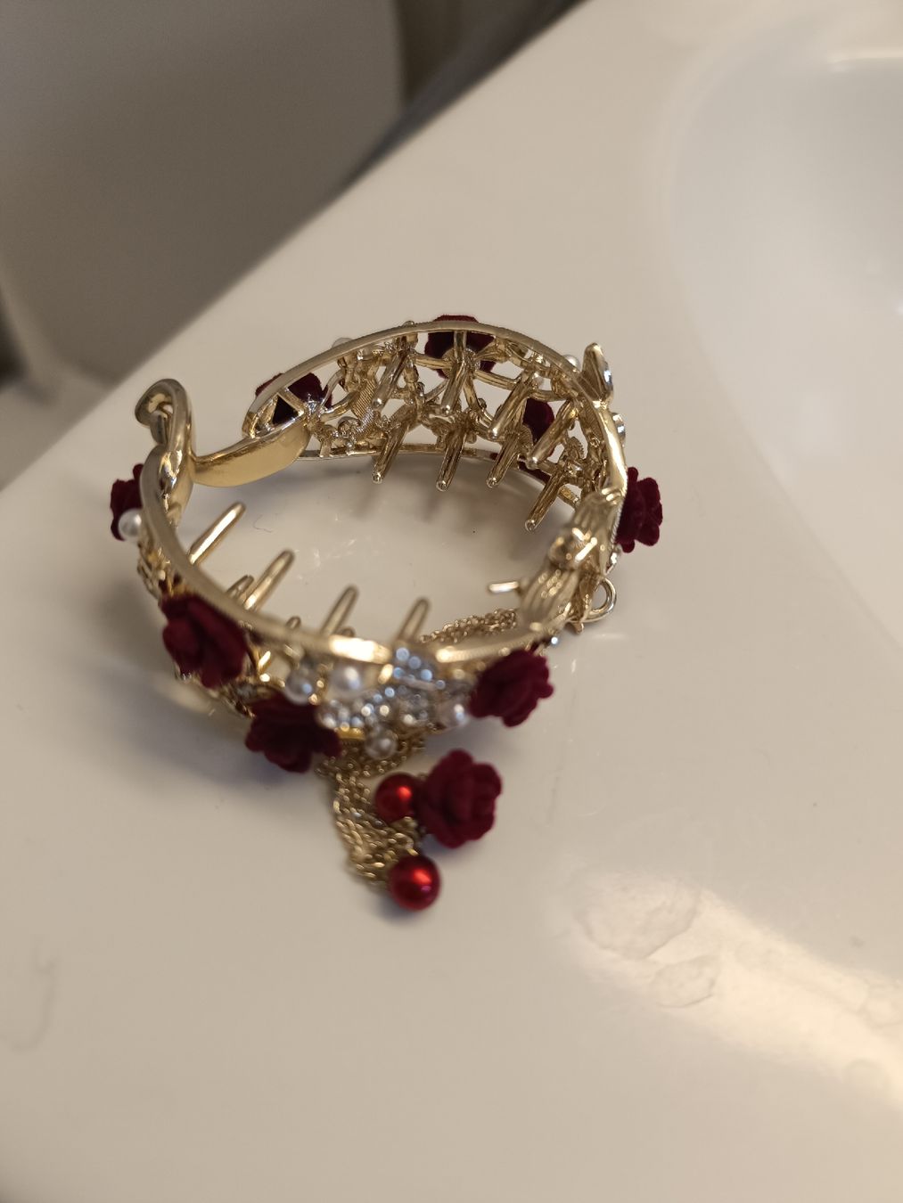 Accessori per capelli: Elegante Haarspange mit Rosen  – Nuovo (secondo la descrizione) da Dübendorf venduto da phoebe013 1