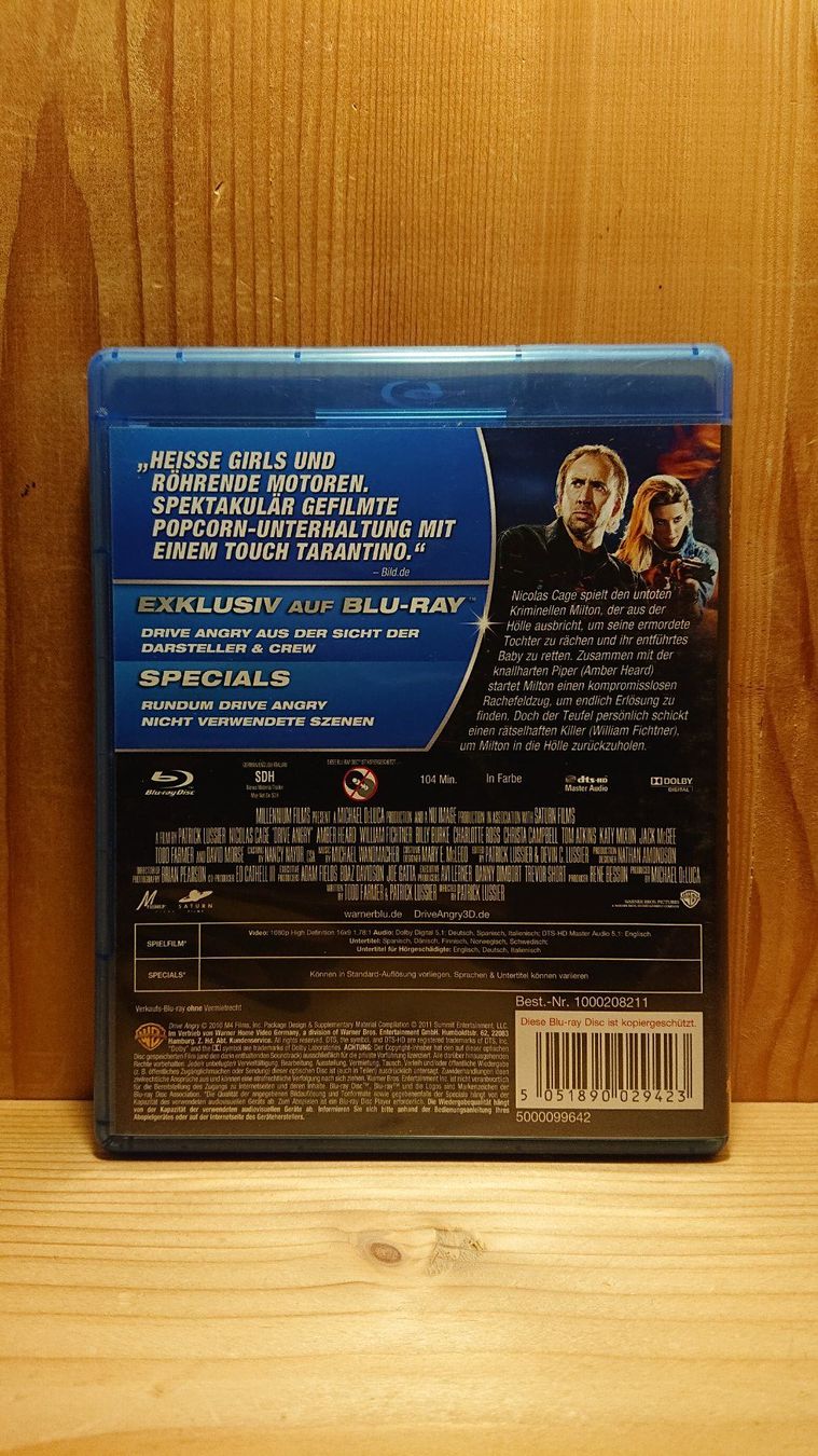 Tutti i DVDs: DRIVE ANGRY Blu-Ray mit Nicolas Cage – Usato da Wilderswil venduto da Exebub 1