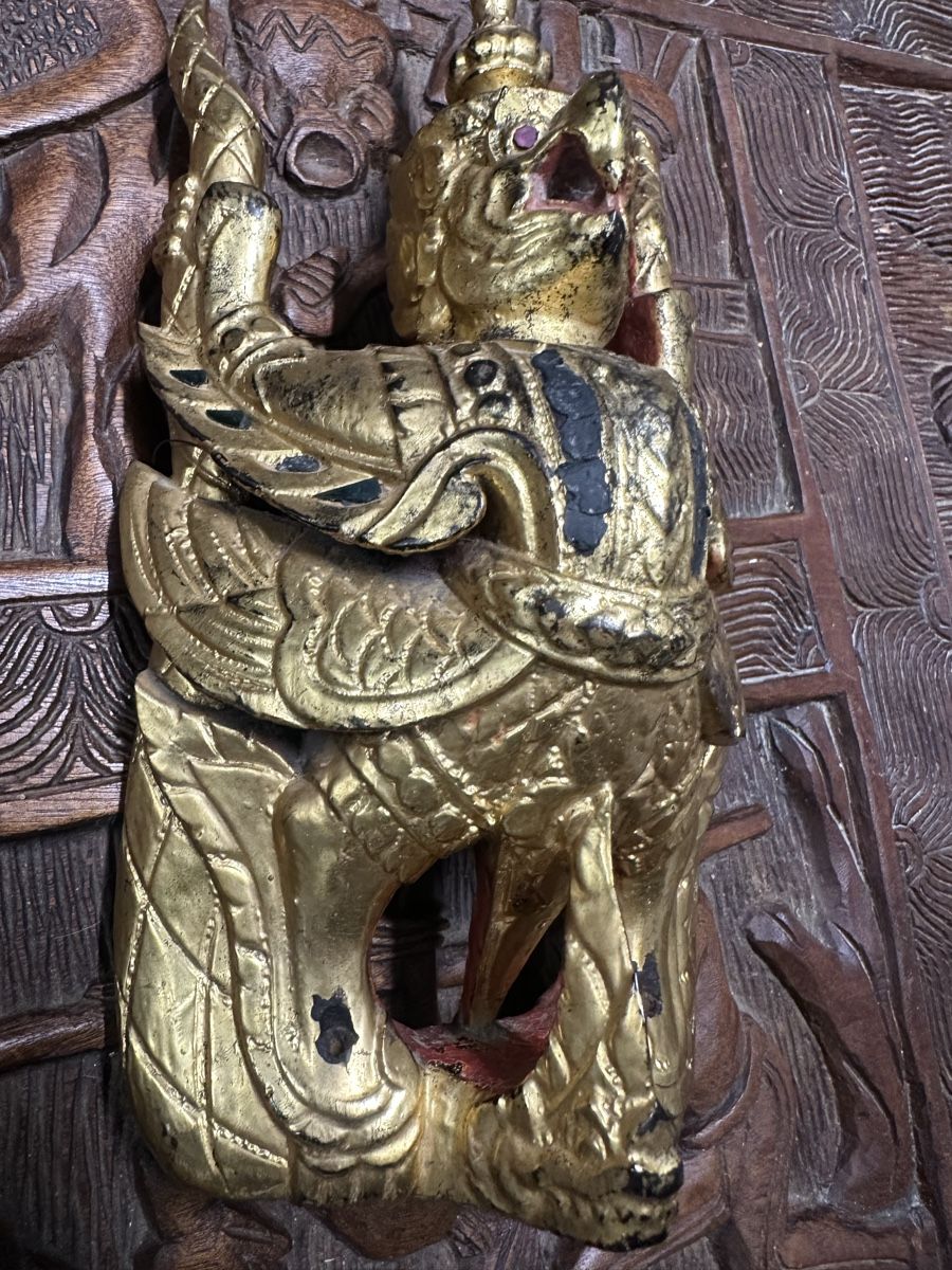 Sonstige Antiquitäten & Kunst: Handgeschnitzte Garuda-Holzmaske, vergoldet – Gebraucht aus Nebikon von Vanessa2003 5