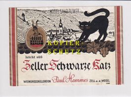 Etikette - Zeller Schwarze Katz leicht süss /bd