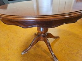 runder Holz Tisch, Durchmesser ca. 80 cm, dunkles Holz