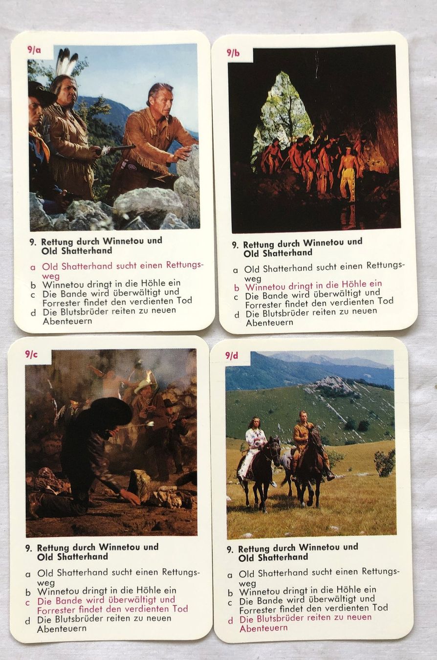 Giochi: Quartett - Winnetou 2 - F.X.Schmid - 1973 – Usato da Schaffhausen venduto da durruti 3