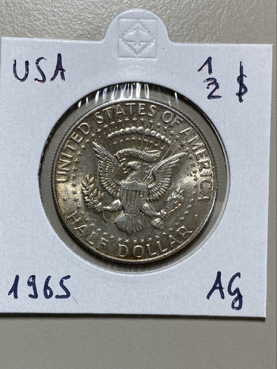Toutes les monnaies: USA - Half Dollar - 1965 - AG – D'occasion à Payerne par Mike1682