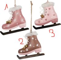 Baumschmuck Schlittschuhe mit 2 Glöckchen Metall