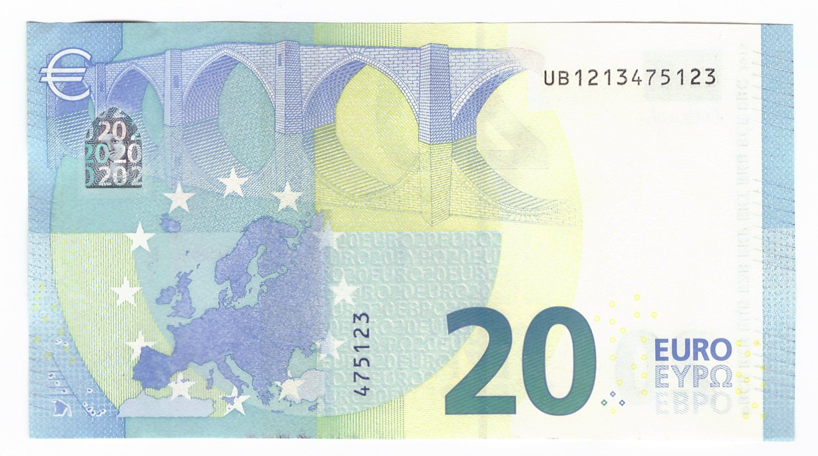 Banconote: 20 Euro U010 Draghi – Usato da Zürich venduto da julien1107 1
