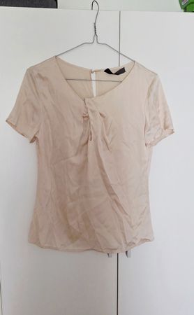 Bluse FFC kurzarm Seide hellrosa Grösse S 