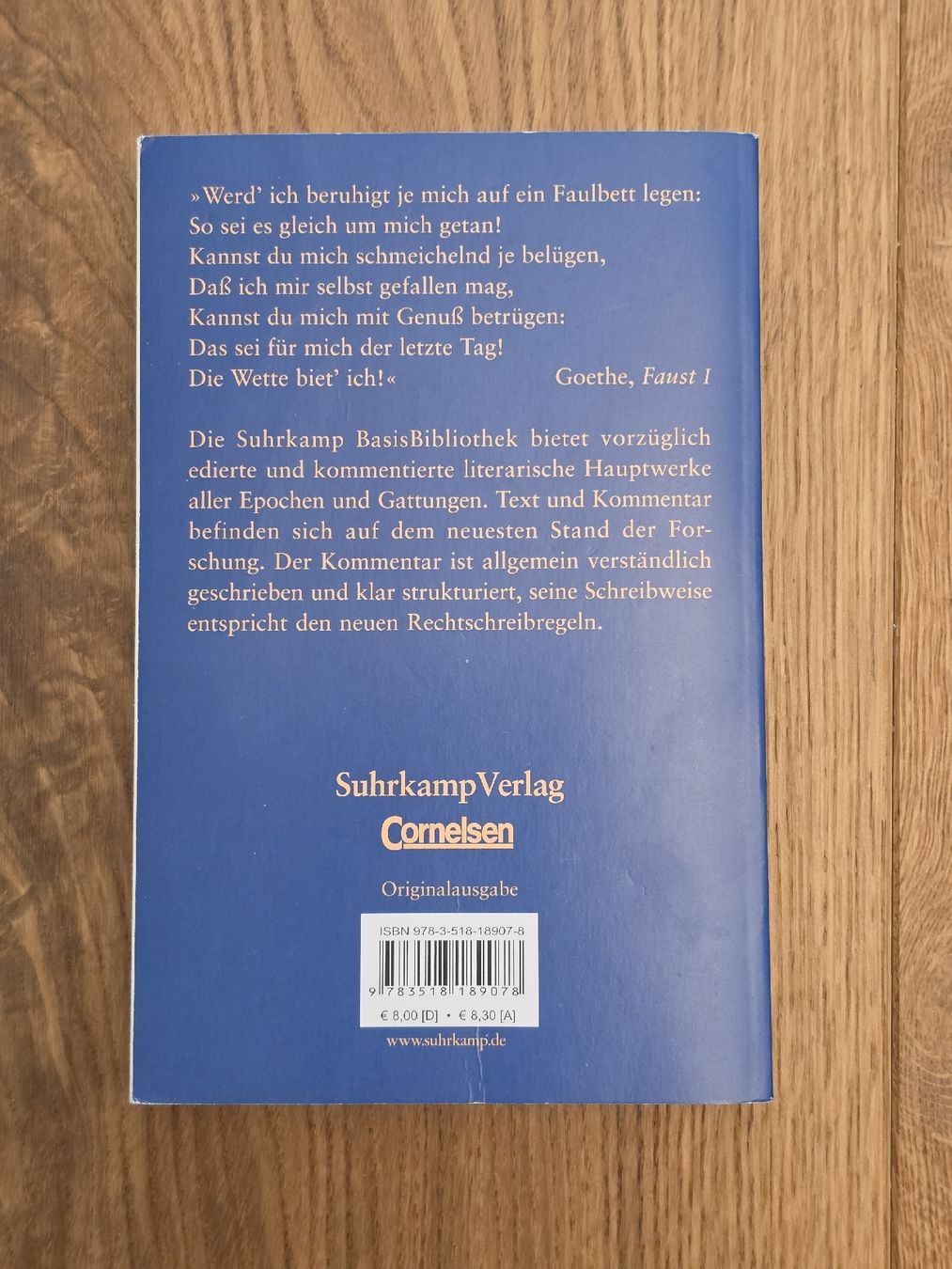Livres: Goethe Faust I, Text und Kommentar – Neuf (Voir description) à Schliern b. Köniz par Zelda_adlez 1