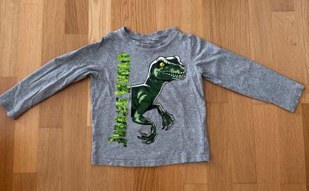 Kinder Langarmshirt Dino Gr 110/116 4-6J/A Top Zustand