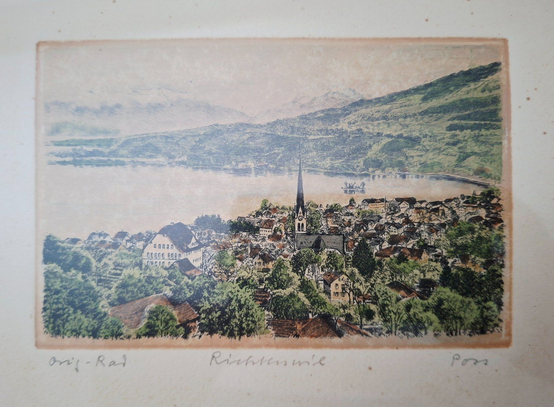 Foto & Immagini: Richterswil Originalradierung – Usato da Weiningen ZH venduto da nic_5lqm 1