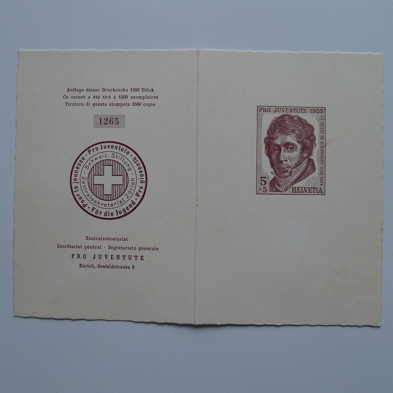 Tutti i francobolli: 1955 PJ Folder, nummeriert + limitiert! – Usato da Ebikon venduto da SilvioFreund 3