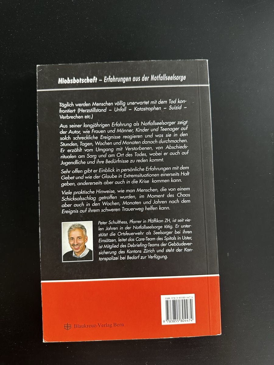 Libri: Buch Hiobsbotschaft Erfahrungen Notfallseelsorge – Usato da Suhr venduto da eeela01 1