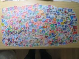 Briefmarken CH ca 30gr. abgelöste Marken mit PJ + PP