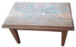 Hocker Fussbank Bauernmalerei antik