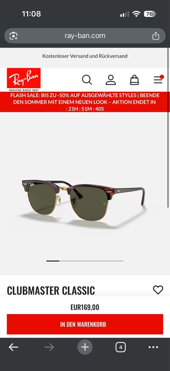 Ray-Ban Occhiali & Lenti: Rayban Clubmaster – Usato da Basel venduto da Brunner.T 6