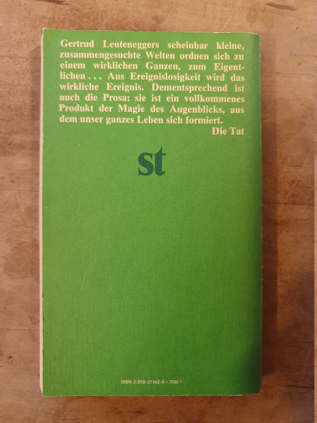 Bücher: Vorabend Gertrud Leutenegger Suhrkamp – Gebraucht aus Zürich von loosebone 1