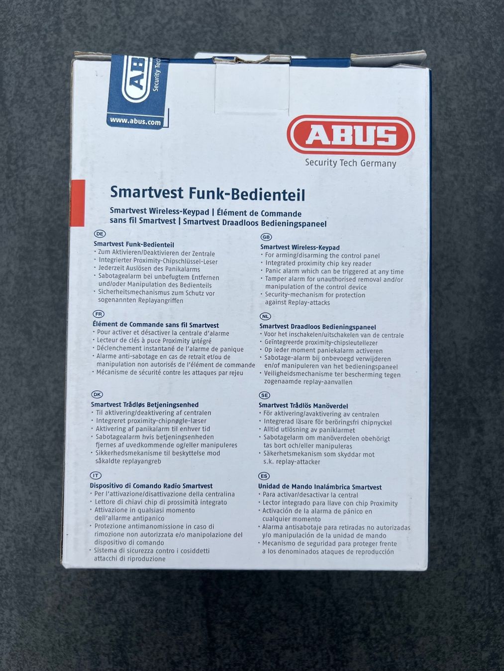 Abus Sistemi d'allarme: Abus Smartvest Funk-Bedienteil NEU – Nuovo e nell'imballaggio originale da Altendorf venduto da Moto1 1