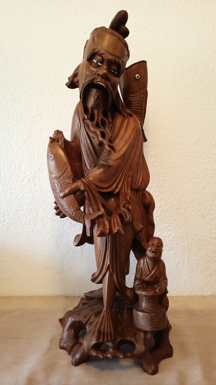 Statuette: Shou Lao Figur "Gott der Langlebigkeit" – Usato da Schwerzenbach venduto da oldthings79