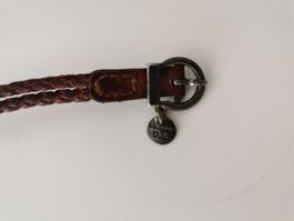 Armband Leder geflochten braun Massimo Dutti Unisex