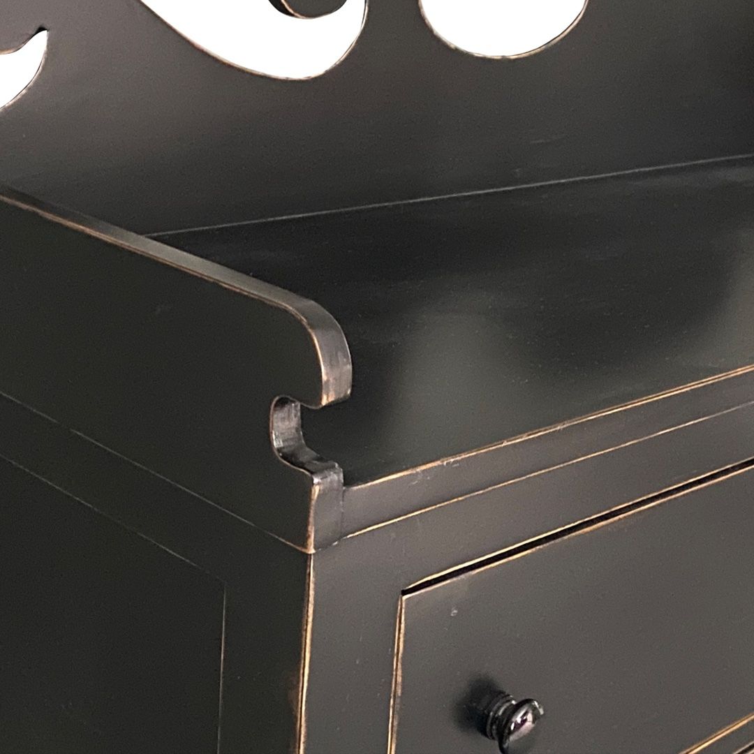 Cassettiere: Schwarze Holzkommode, Vintage Look – Nuovo e nell'imballaggio originale da Berikon venduto da nimmo 5