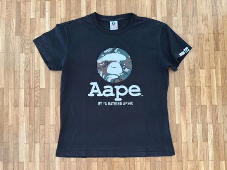 Aape A Bathing Ape Black Tee Youth Large 12 years