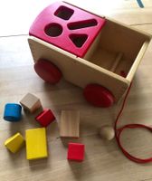 Holzspielzeug Wagen mit Holzklötzli Lern/Förderspielzeug