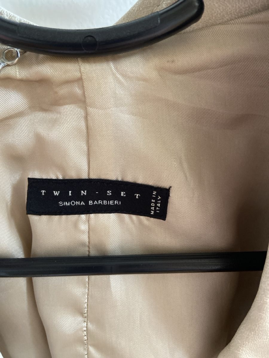 Twinset Jacken: Lederjacke TWIN-SET Simona Barbieri beige Grösse L – Gebraucht aus Schmitten FR von nkr_pn9b 2