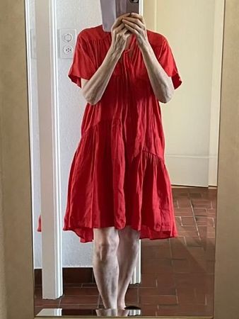 Leinenkleid rot von NUDE - Grösse 36 - neuwertig