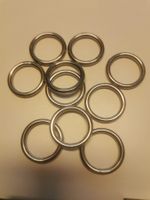 10x Rundringe Stahl 25x 4 mm silbern O-Ringe