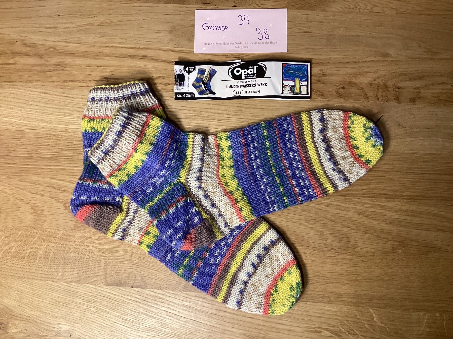 Socken: Handgestrickte Hundertwasser Söckli NEUSTE KOLLEKTION 4 – Neu und originalverpackt aus Flawil von kruemeli02