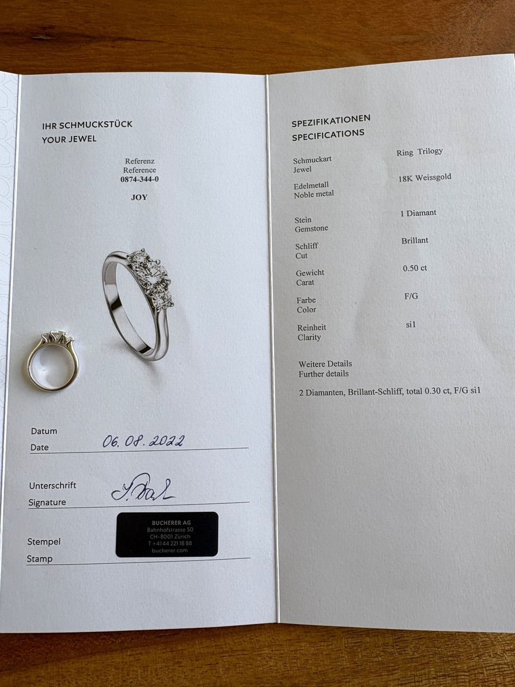 Anelli: Ring 0.5 ct Diamant - Bucherer - JOY Trilogy – Usato da Zürich venduto da gio_8g52 3