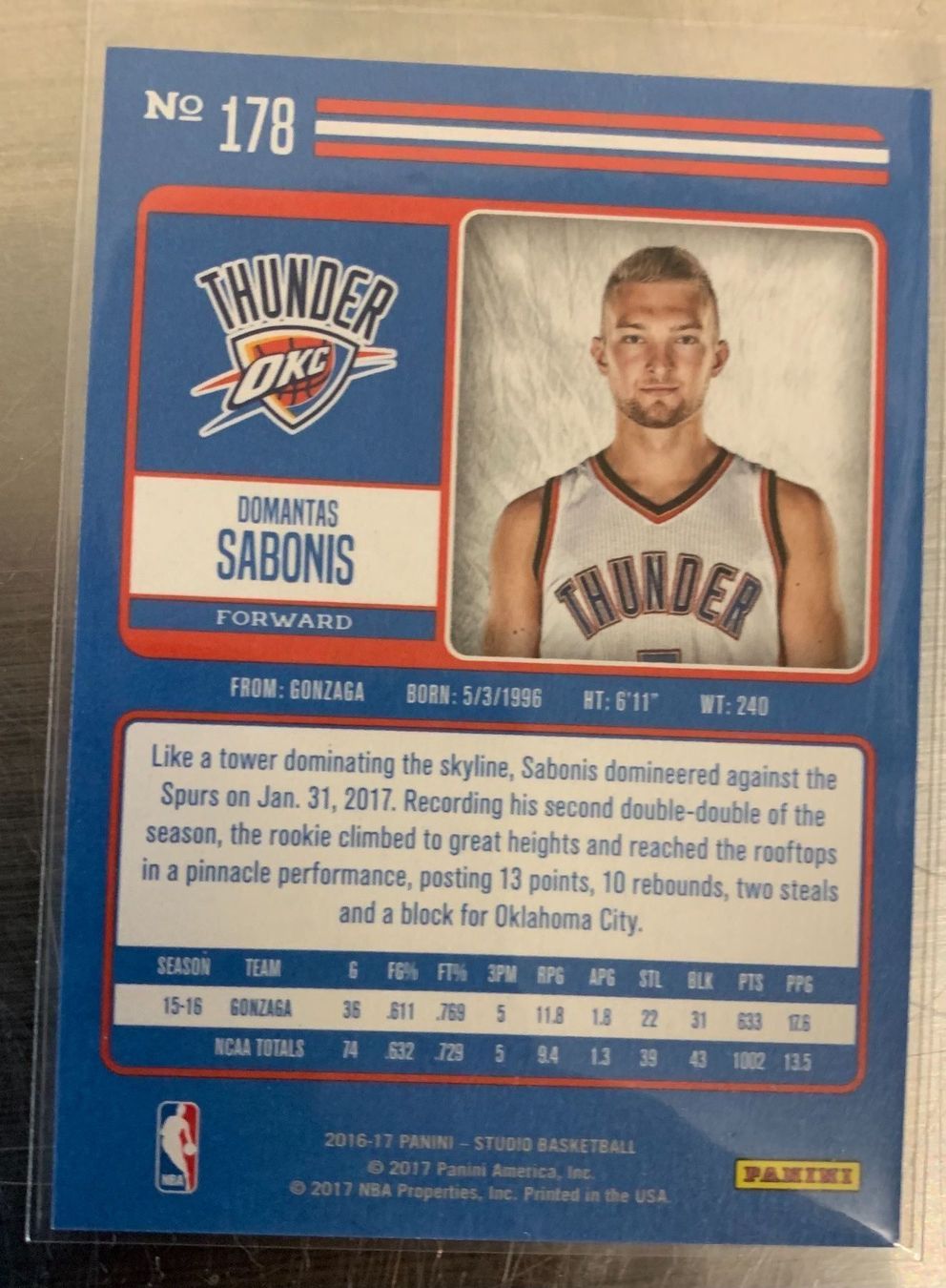 Panini Carte collezionabili: Super Domantas Sabonis Rookie Card – Nuovo (secondo la descrizione) da Muttenz venduto da joba23 1