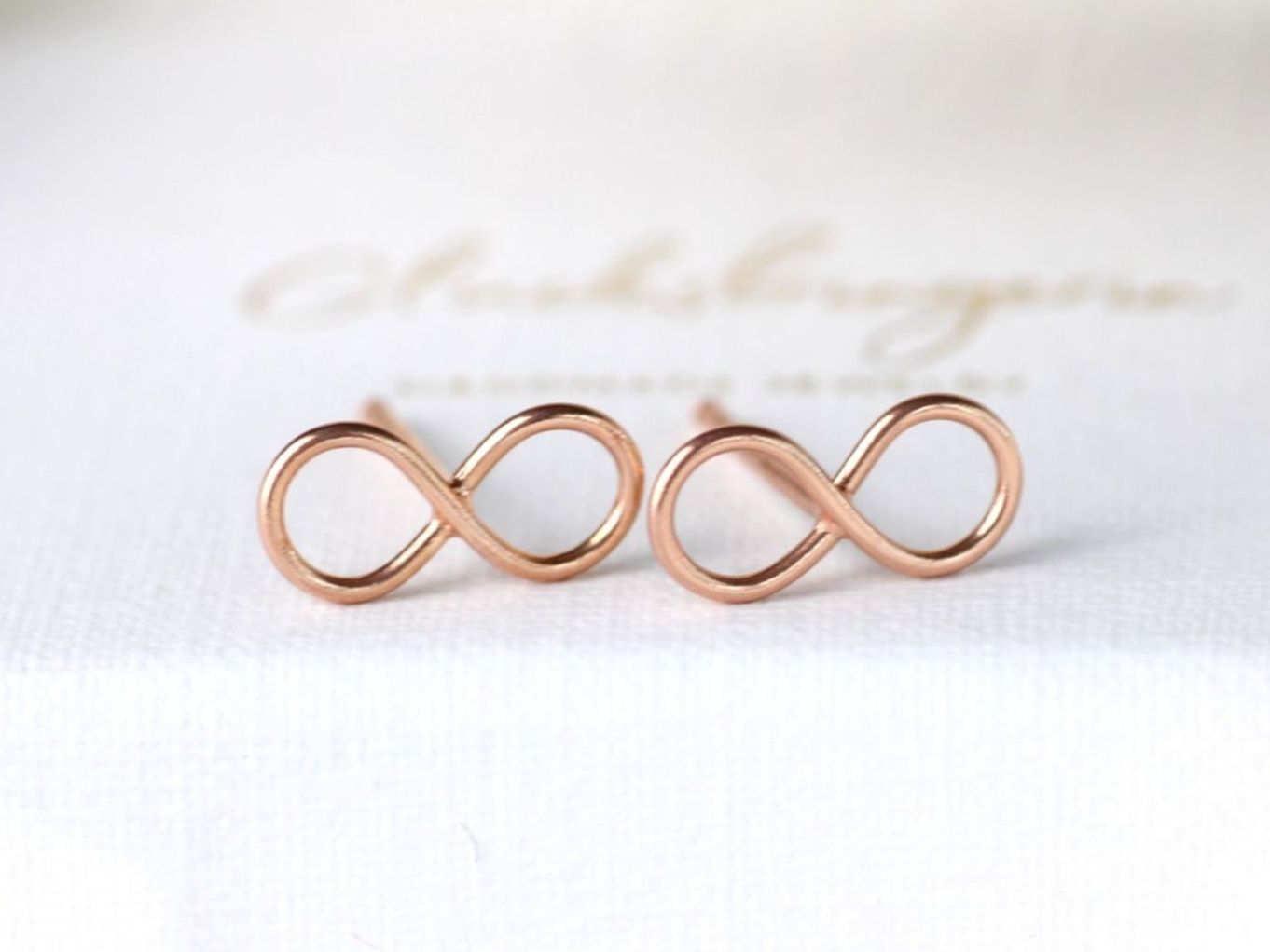 Orecchini pendenti & Orecchini a lobo: Infinity Ohrringe 925 Silber rosévergoldet – Nuovo e nell'imballaggio originale da Stallikon venduto da Bergli18