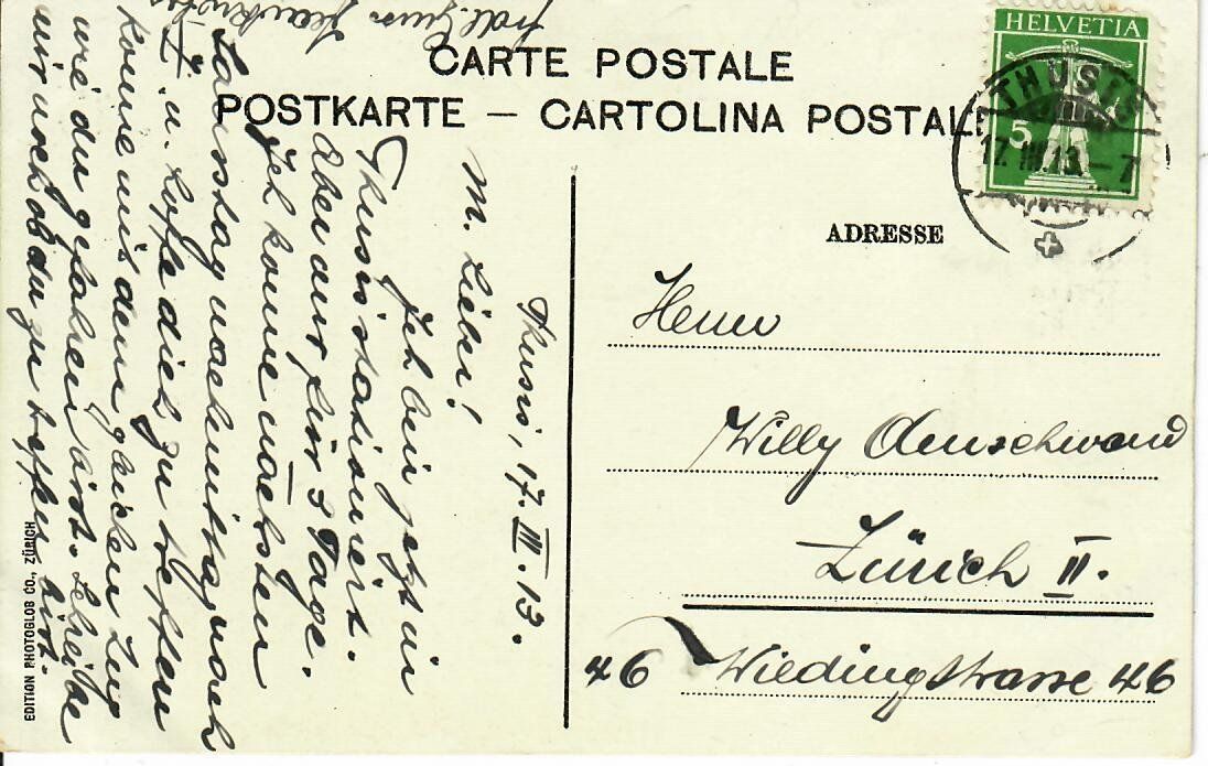 Cartes postales: Thusis 1913 – D'occasion à Hochdorf par Ziegel-16 1