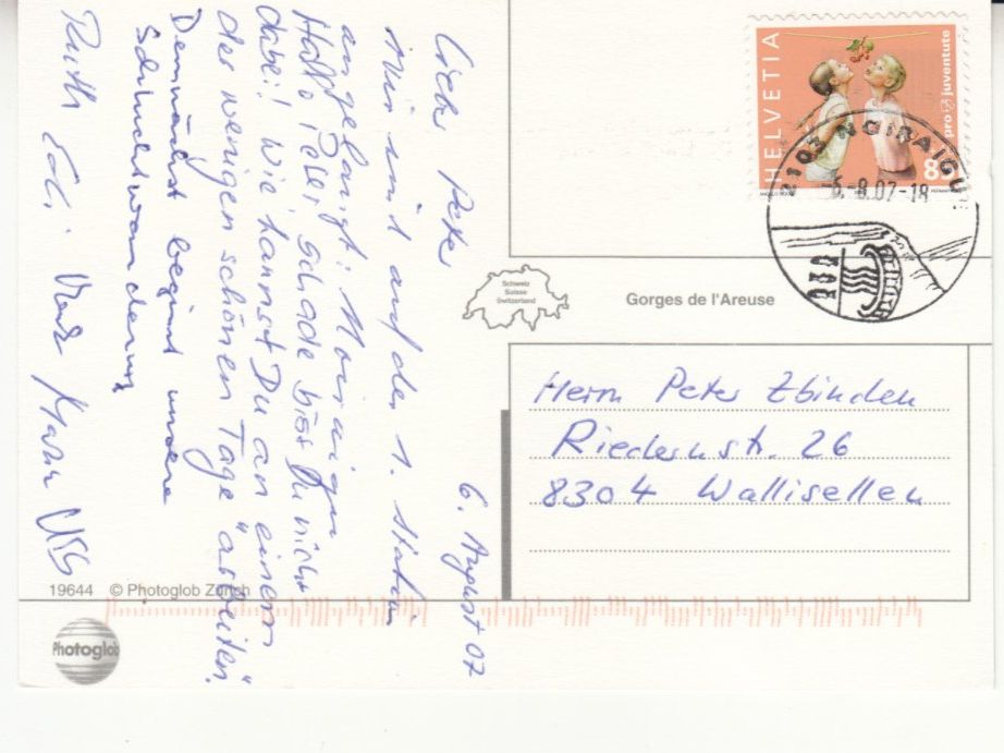 Cartoline postali: Areuse Gorges 2007 – Usato da Bürglen TG venduto da StampGraf 1