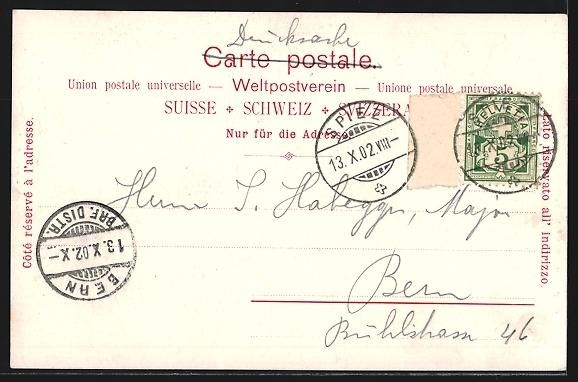 Cartes postales: AK Gunten, Boote auf dem See, 1902 – D'occasion à Berlin par bartko-reher 1