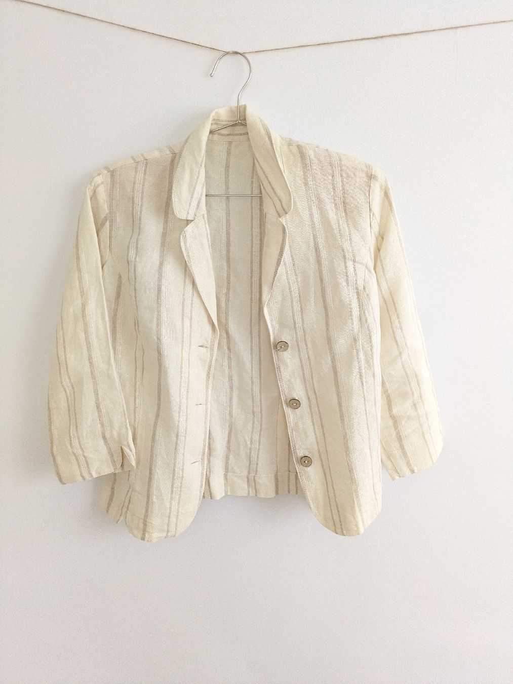 Giacche: Sommerlicher Leinenblazer, beige gestreift, Gr. 36 – Usato da Rorschach venduto da olg_5qq2 1