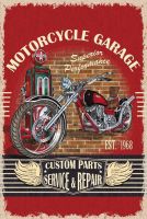 Blechschild-MOTORCYCLE GARAGE SUPERIOR P