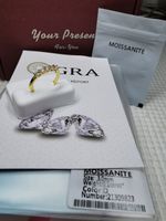 Bague argent avec diamants de moissanite de 0,5 ct GRA