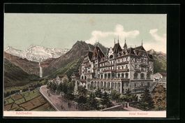 Litho Adelboden, Hotel National mit Feld