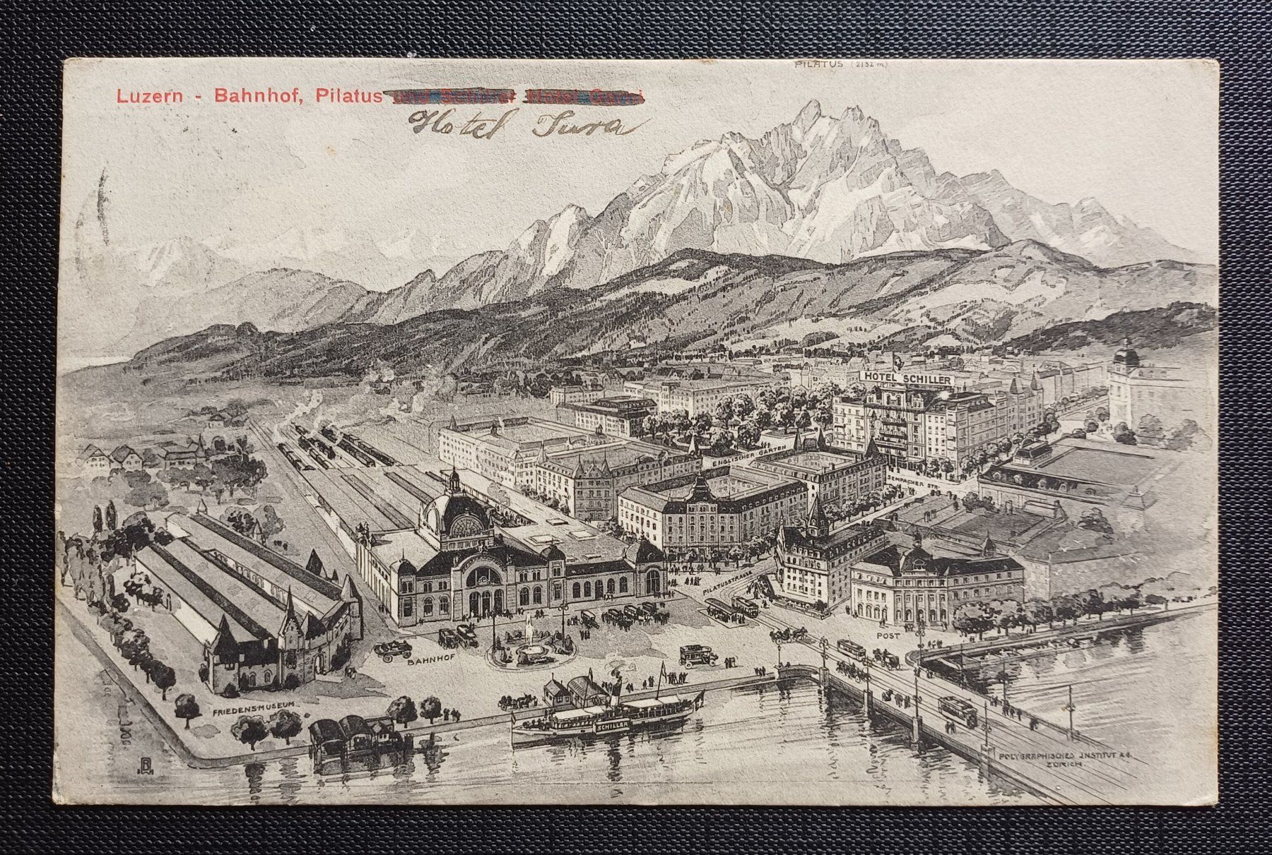 Cartoline postali: AK Bahnhof LUZERN 1911 – Usato da Brittnau venduto da simionius