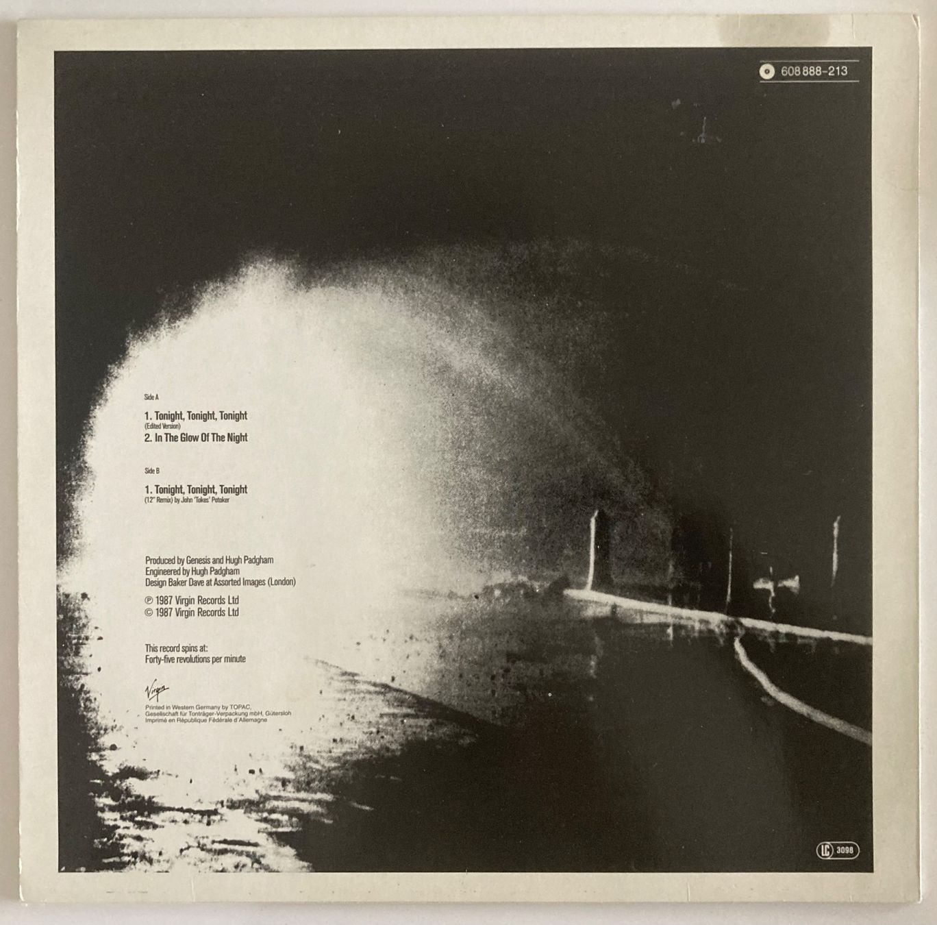 Dischi in vinile: GENESIS - TONIGHT, TONIGHT, TONIGHT (REMIX LONG VERSION) – Usato da Poliez-Pittet venduto da Newtown-Records 1