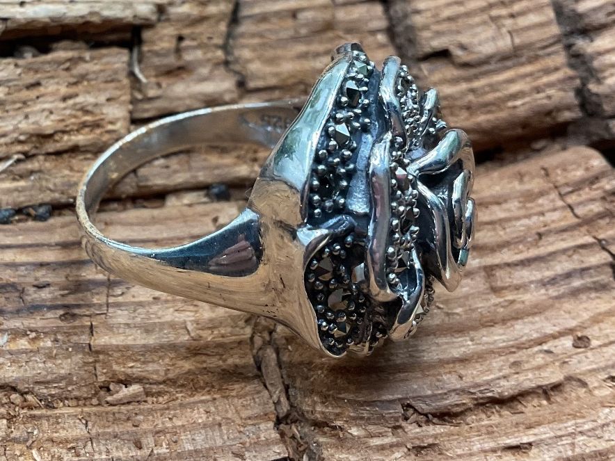 Anelli: Vintage Ring Sterlingsilber, Markasiten, Gr. 55.5 – Nuovo (secondo la descrizione) da Luzern venduto da S.Kern01 4