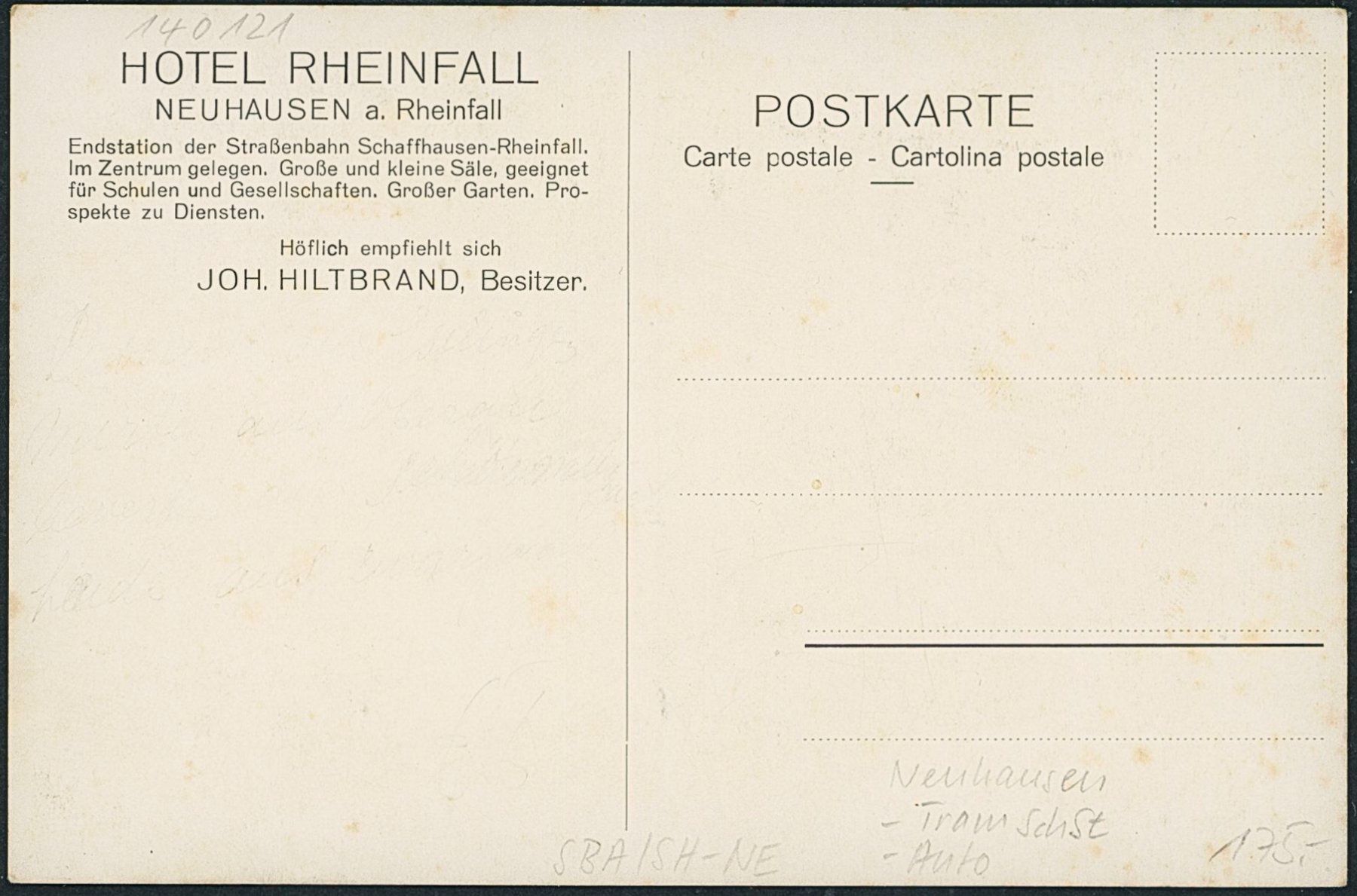 Cartoline postali: SH Neuhausen - Tram SchSt - Auto – Nuovo (secondo la descrizione) da Schindellegi venduto da masutka7 1