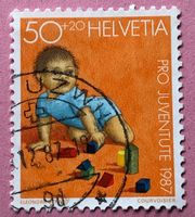 Nr.J 304 Kriechendes Kind Pro Juventute GESTEMPELT 1987    