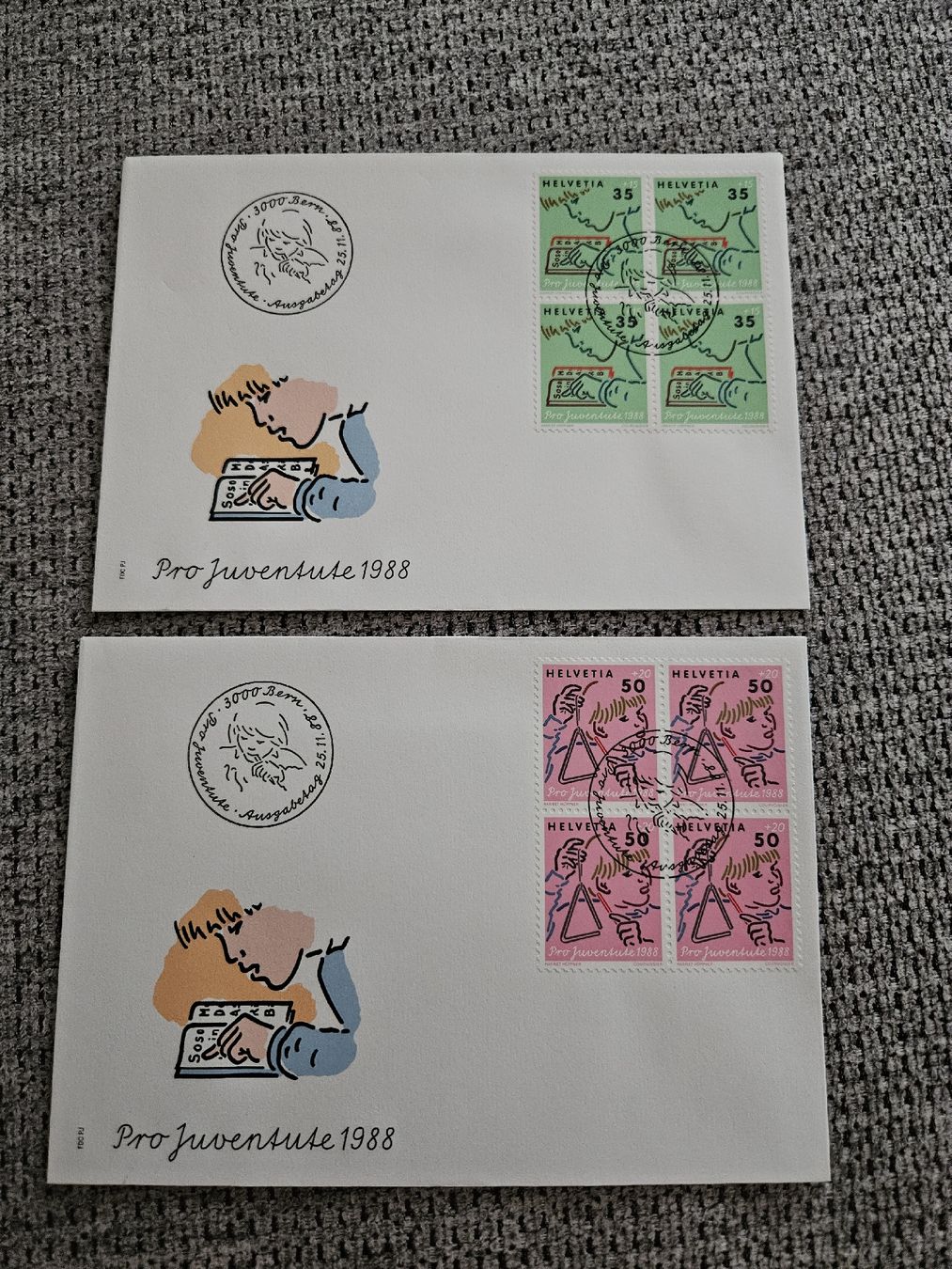 Tutti i francobolli: Schweizer Postmarken Helvetia Pro Juventute 1988 – Nuovo e nell'imballaggio originale da Chur venduto da Kohla1980 4