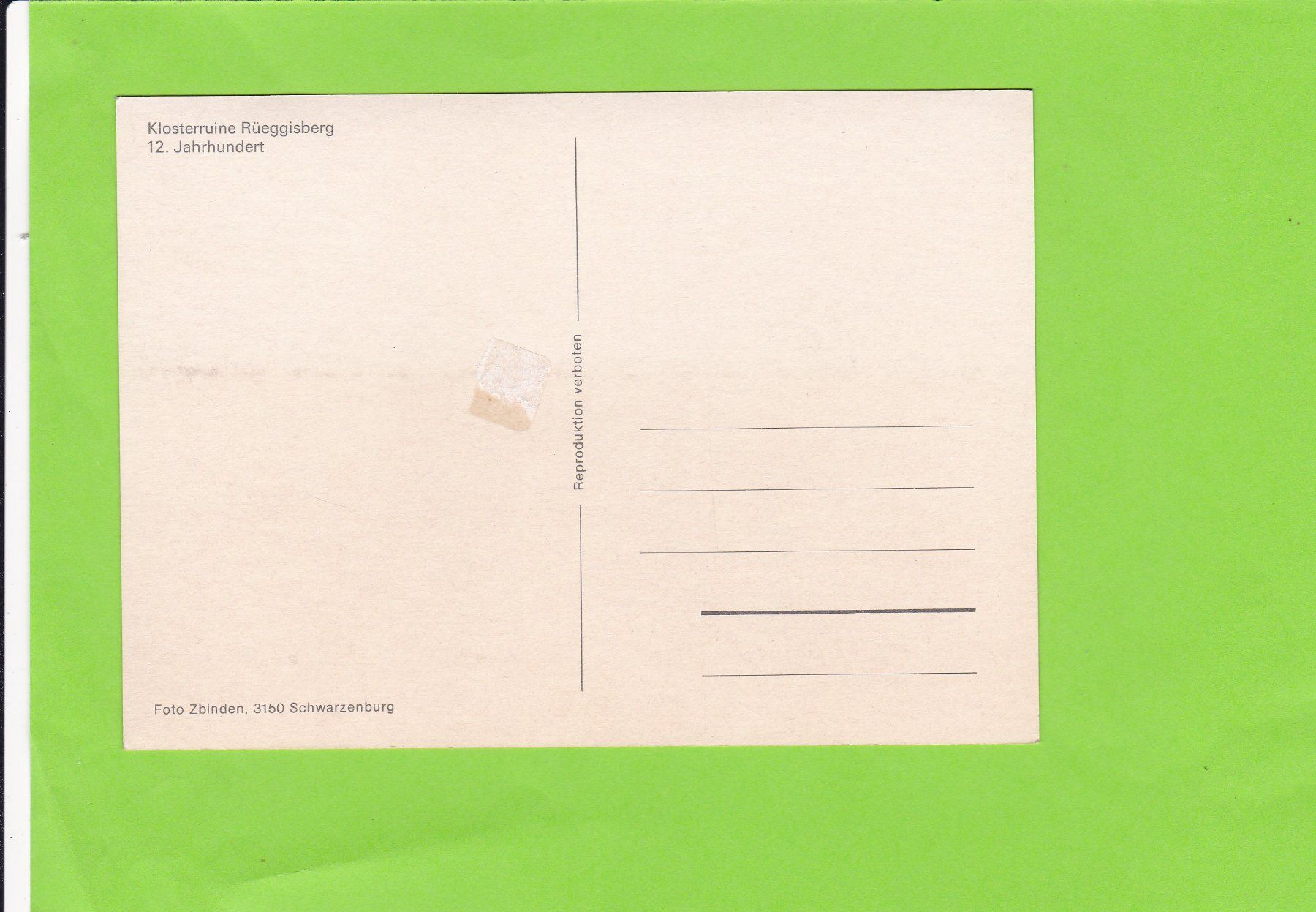 Cartoline postali: Klosterruine Rüeggisberg – Usato da St. Peterzell venduto da neckertal 1
