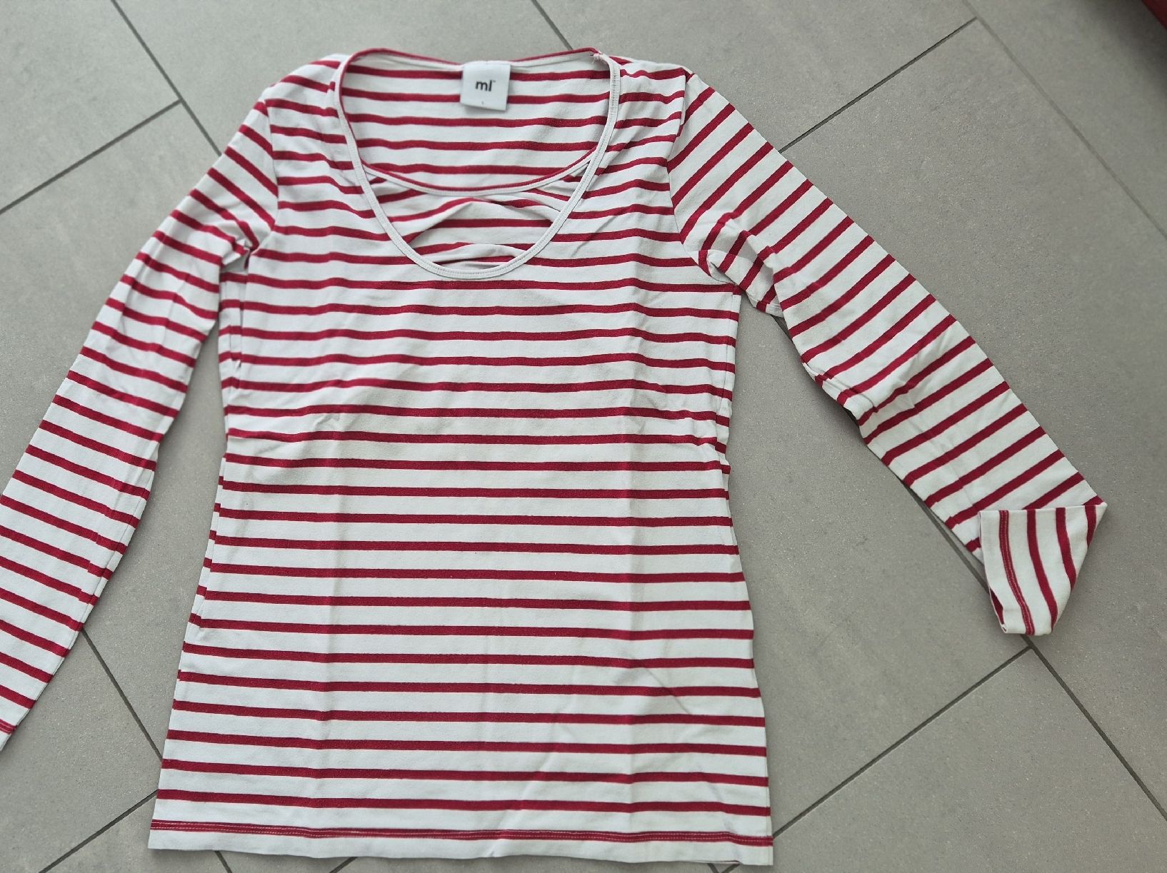 T-shirt: 2er Set Schwangerschaft-/Stillshirts, Gr. L, Rot/Gestreift – Usato da Würenlingen venduto da mwimmer 2